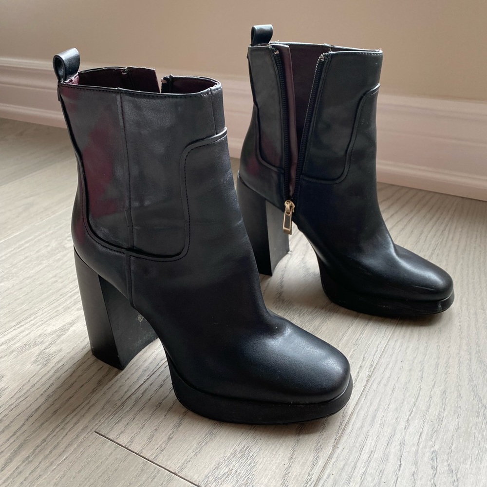 Zara platform ankle boots